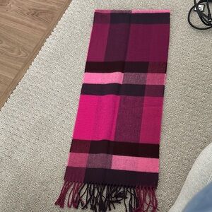 Pink and Purple Plaid Scarf